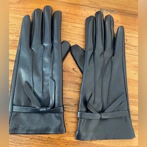 Mud Pie Navy  Leather Gloves